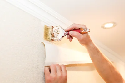 Pose de papier peint à Ventouse — revêtements muraux et toiles de verre